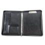 Zip folio with ring binder leather zipper planner with logo high quality zip folio
