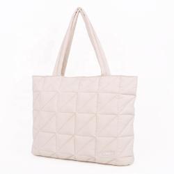 CHANGRONG Custom Lightweight Quilted  Puffer Handbag Luxury Puffer travel Tote With Zipper