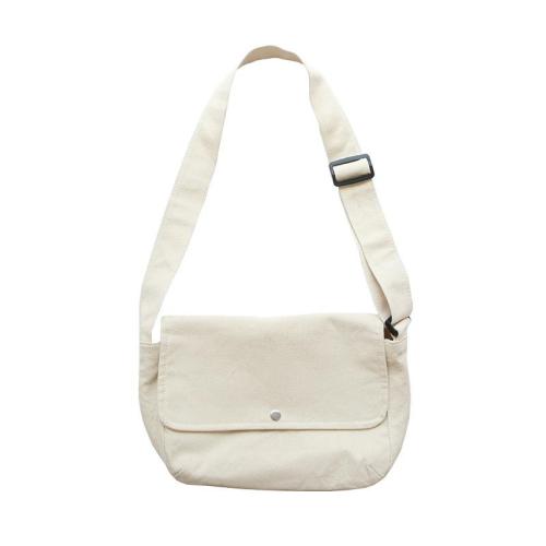 Autumn Winter New Japanese Korean Recycled Solid Color Shoulder Bag Literary Small Fresh Large Capacity Diagonal Canvas Bag