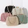 New fashion rhinestone handle handbag lady metal crossbody bag women beautiful evening bags glitter fabric clutch bag