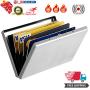 ZR084 Fashion Trend Stainless Steel Bank Credit Card Box Metal Organ Small Bag Business Card Anti-theft Swiping Bag
