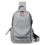 ZX076 Waterproof Chest Bags Daily Life Men's One Shoulder PU leather Crossbody Shoulder Bags Travel Hiking Messenger Bag