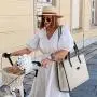 High Quality Women Hand Bags  Pu Leather Handle For Outdoor Activity Women/girls Handbags Shoulder Bag