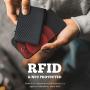 Newest RFID Pop Up Wallet Male RFID Blocking Pu Leather Popup Credit Card Holder Minimalist Auto Eject Smart Card Holder