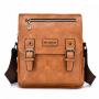 XL087 Imported Vintage Men's Shoulder Bag Luxury Daily Life  Large Capacity Handbag Wear-resistant  Messenger Bag