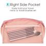 Gelory China Sale Leather Makeup Bag Zipper Pouch Travel Cosmetic Organizer for Women and Girls