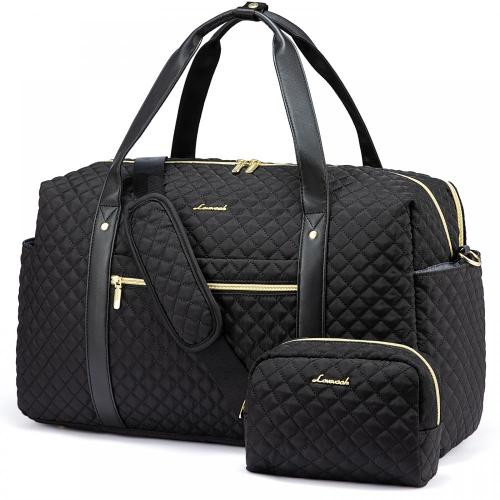 LOVEVOOK 2023 Upgrade Nylon Overnight Weekender Tote Bag with Toiletry Purses for Women Cute Large Travel Luggage Duffel Bags