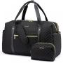LOVEVOOK 2023 Upgrade Nylon Overnight Weekender Tote Bag with Toiletry Purses for Women Cute Large Travel Luggage Duffel Bags