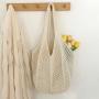 ZWY325 Daily Fashion Girls Cotton Knitting Bag Wholesale Vacation Beach Bag Eco-friendly Shopping Travel Simple Shoulder Bag