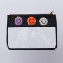 RTS Travel Snacks Chenille Patch Flat Nylon Transparent Cosmetic Makeup Clear Pouch With Zipper Nylon Pouch Bag