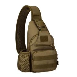 USB Charging Chest Bag Unisex Cycling Sports Bag with Water Bottle One Shoulder Casual Backpack Zipper Closure