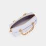 2024 New Arrival Shiny Pu Leather Bag With Metal Chain Handle Mini Barrel Woman Handbag Ladies Crossbody