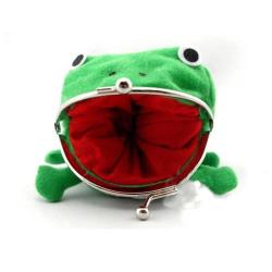 Cartoon Children Plush Frog Money Bags Stuffed Plush Frog Coin Wallets Children Money Purses Women PU Leather Wallet 1pc/opp Bag