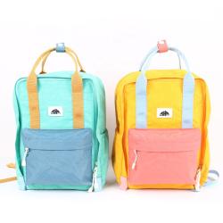 CHANGRONG Custom high quality school bags color block design children's kids tote backpack