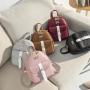 Fashion Trend Bow Ladies Small Backpack Wholesale Pu Pure Color Zipper Crossbodybag Bolsos Para Mujere Single Shoulder Bag