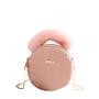 2024 Women's Plush round Small Bag Mini Crossbody Chain Bag with Single Strap Portable Embroidered Bag Wholesale