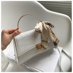New Simple Fashion Shoulder Bag Custom Logo Handbag With Silk Scarf Handbags For Women