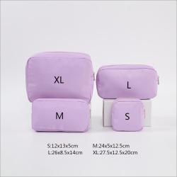 DIY Custom Logo Multi Color Multicolored Women Make Up Bag Waterproof Nylon Soft Portable Pouch Zipper Makeup Large Cosmetic Bag
