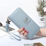 ZR355 Wallet New Korean Butterfly Hollow Hardware Women's Handbag Large Capacity Large Screen Phone Zipper Long Bag