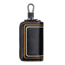 KBW219 2023 Hot Selling Multifunctional Leather Zip Car Key Bag Fashion Waist Hanging Car Key Bag