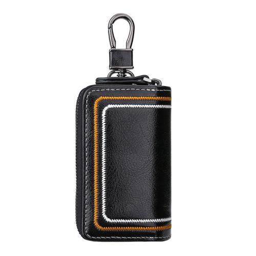 KBW219 2023 Hot Selling Multifunctional Leather Zip Car Key Bag Fashion Waist Hanging Car Key Bag