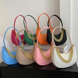 Wholesale factory women's handbag solid zipper felt fabric fashion shoulder bags for women 2024 new designer bags with chain