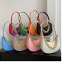 Wholesale factory women's handbag solid zipper felt fabric fashion shoulder bags for women 2024 new designer bags with chain
