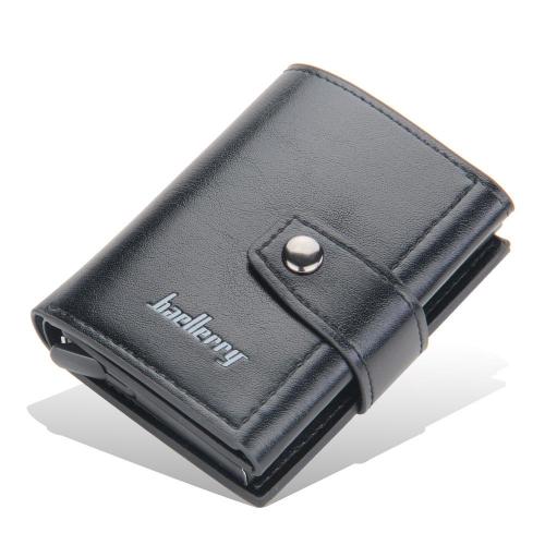 OEW008 Mens Slim Wallet with Aluminum Case RFID Blocking  Pop Up Credit Card Holder for Men with Gift Box Bank Card holder Case