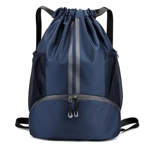 ZR400 Wet And Dry Separation Basketball Swimming Strap Pocket Drawstring Backpack Ball Bag Student Backpack Outdoor Sport