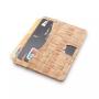 Luxury smart card holder cork leather slim rfid blocking card holder mens leather sim card holder