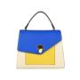 Contrast Color Handbags For Women Luxury Square Top Handle Handbags Elegant Business Bag