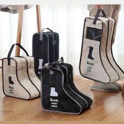 Custom LOGO Travel Shoes Bag Shoes Storage Box Portable Home Boot Storage Bag Visible Dust-Proof Boot Covers