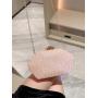 New fashion square shaped bag women shoulder crossbody chain bags ladies pink evening clutch bag