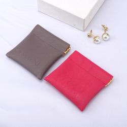 Custom Emboss Logo Closing Magnet Leather Watch Earring Jewelry Bag Mini Pu Leather Jewelry Packaging Pouch