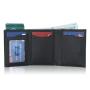 Custom Slim Wallet for Men with RFID Blocking Pop Up Leather Card Case Front Pocket Wallet with Zipper Minimalist Wallet