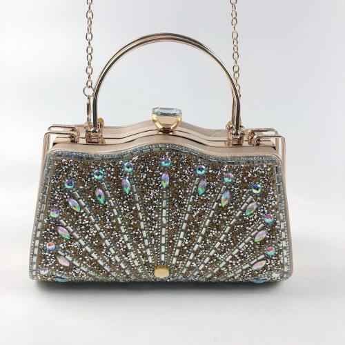 Ladies Wedding Evening Purse Diamond Hand Bag Rhinestone Purses Dinner Handbag Gold Evening bags For Women