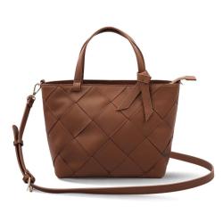 2024 Custom Top Grain Leather Luxury Handbag For Ladies Women Weave Tote Bag