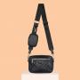 Mini Quilted Pattern Square Bag With Coin Purse Minimalist Multi-functional Crossbody Can Be Single-shoulder Backpack