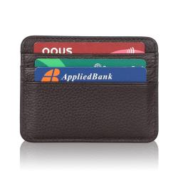 Wholesale mini card holder leather card bag front pocket wallet rfid pu credit card holder