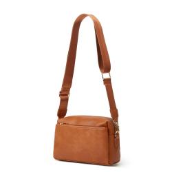 Factory custom women's Vintage Square PU Leather Tote Stylish Mini soft square crossbody bag with shoulder strap