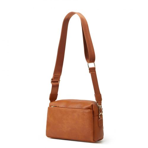 Factory custom women's Vintage Square PU Leather Tote Stylish Mini soft square crossbody bag with shoulder strap
