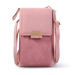 2024 phone bag for women New Trend Solid Color Korean Style PU Leather Mobile Phone & Wallet Ladies' Long Shoulder Bag Wholesale
