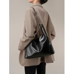 Chain tote large capacity fashionable cowhide women's bag