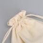 Round Bottom Custom Logo Printed Cotton Linen Gift Candle Makeup Packing Bag Natural Muslin Drawstring Dust Bag