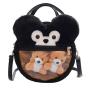 new arrival plush ita bag with clear window transparent Ita bag custom fur animal Ita bag