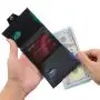 Factory wholesale genuine leather men wallet rfid blocking trifold wallet pure leather wallet