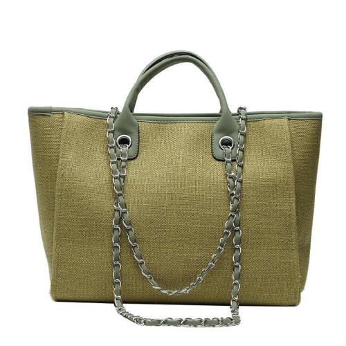 2024 Custom Large Canvas Tote Bag For Women Handbag With Zipper Chain