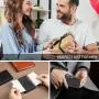 Customized aluminum card holder wallet automatic smart metal wallet leather pop up wallet