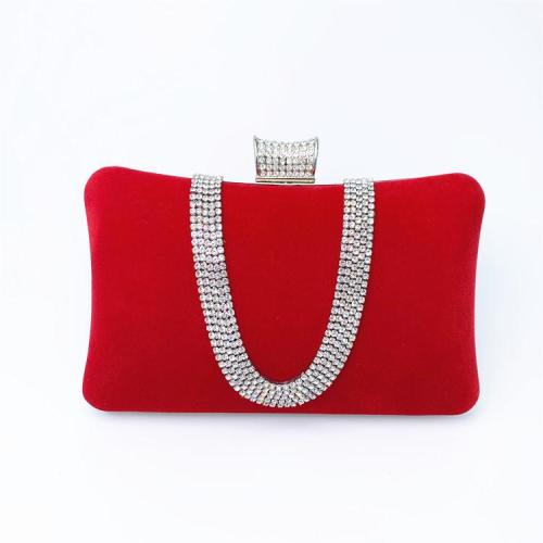 Wholesale Womens Handbags Luxury female Hand Bags designer branded Velvet  Diamond Hand Bags Evening Clutch sac tendance 2024