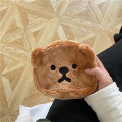 Custom Bear Purse Plush Cute Decorative Zipper Single Shoulder Niche Design Plus Logo